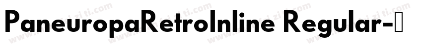 PaneuropaRetroInline Regular字体转换